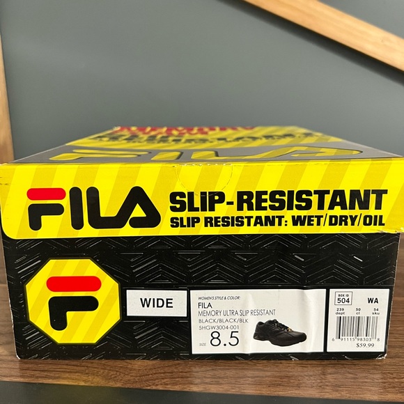 New FILA WOMEN’S MEMORY FLUX SLIP RESISTANT SLIP RESISTANT SHOES SIZE: 8.5 WIDE - Picture 8 of 8